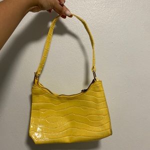 yellow snake print bag